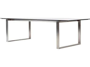 Cane Line Outdoor Edge Stainless Steel 82''W x 39''D Rectangular Extension Dining Table CNOP0325032ST
