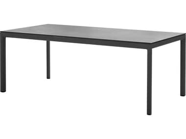 Cane Line Outdoor Drop Aluminum 78''W x 39''D Rectangular Extension Leaves Dining Table CNOP091PE0407