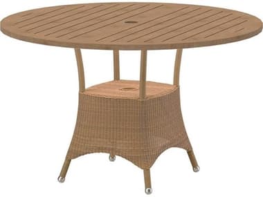 Cane Line Outdoor Lansing Wicker Small 47''Wide Round Dining Table CNOP1205098