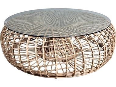 Cane Line Outdoor Nest Aluminum Wicker Large 47''Wide Round Coffee Table CNOP12057321