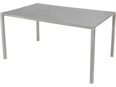 Cane Line Outdoor Pure Aluminum 59''W x 29''D Rectangular Dining Table CNOP1505080