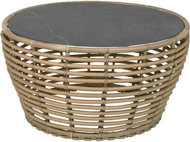 Cane Line Outdoor Basket Wicker Medium 35'' Wide Round Coffee Table CNOP9053201