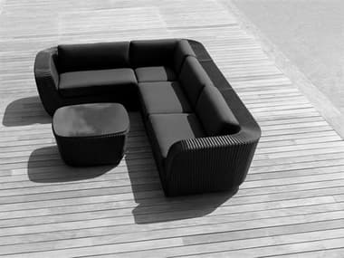 Cane Line Outdoor Savannah Wicker Sectional Lounge Set CNOSVANNHSECLNGSET3