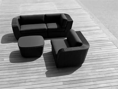 Cane Line Outdoor Savannah Wicker Sectional Lounge Set CNOSVANNHSECLNGSET4