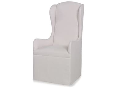 Century Furniture Chair White Fabric Upholstered Arm Dining CNT3386AV1