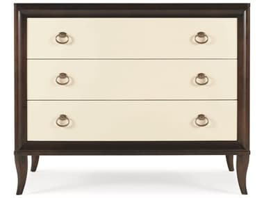 Century Furniture Tribeca 46" Wide 3-Drawers Cream Brown Maple Wood Accent Chest CNT33C204