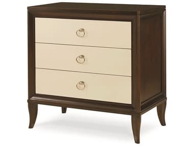 Century Furniture Tribeca 34" Wide 3-Drawers Brown Maple Wood Nightstand CNT33C223