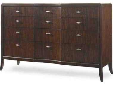 Century Furniture Paragon Club Dufrene 64" Wide 12-Drawers Brown Mahogany Wood Dresser CNT41H206