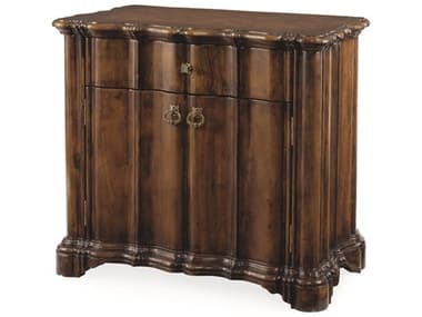 Century Furniture Marbella And Chateau Lyon 33" Wide 1-Drawer Brown Burlwood Nightstand CNT66H222