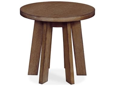 Century Furniture Mesa Baymont Round Wood Napa Cerused End Table CNT70A623V1