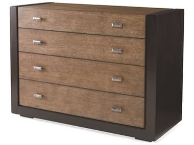 Century Furniture Mesa 50" Wide 4-Drawers Melange Napa Black Maple Wood Accent Chest CNT70C203