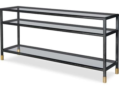 Century Furniture Thomas O'Brien Jennings Rectangular Glass Bronze Console Table CNTAEA7311