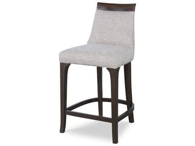 Century Furniture Citation Mira Fabric Upholstered Walnut Wood Brunette Counter Stool CNTB1H572C