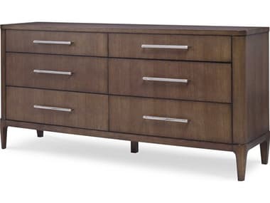 Century Furniture Bowery Place 72" Wide 6-Drawers Brown Oak Wood Double Dresser CNTC4H202