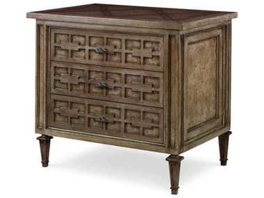 Century Furniture Casa Bella 36" Wide 3-Drawers Brown Oak Wood Nightstand CNTC5B224