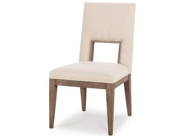 Century Furniture Casa Bella Oak Wood Brown Fabric Upholstered Side Dining Chair CNTC5H531