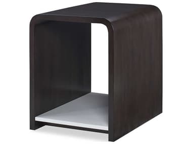 Century Furniture Aria 20" Rectangular Wood Brownstone Oxford White End Table CNTC6C623