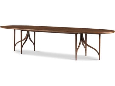 Century Furniture Carrier and Company Case Quentin Oval Wood Dining Table CNTC7A303V1