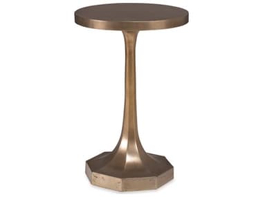 Century Furniture 16" Round Resin Antique Brass End Table CNTC7A616