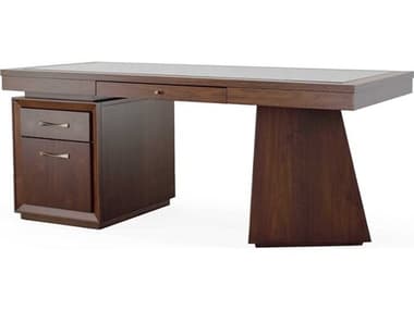 Century Furniture Compositions 72" Bridgeton Brown Sycamore Wood Secretary Desk CNTC9H761