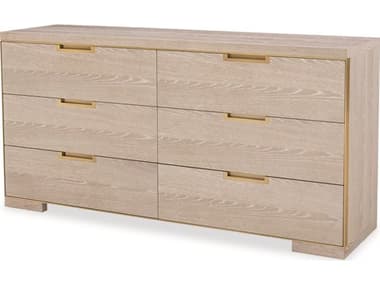 Century Furniture Cadence 76" Wide 6-Drawers Brown Oak Wood Double Dresser CNTCA2205