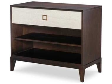 Century Furniture Details Case 36" Wide 1-Drawer Brown Oak Wood Nightstand CNTCR1225V1