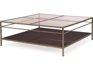 Century Furniture Details Occasional 54" Square Glass London Brown Coffee Table CNTCSA4021