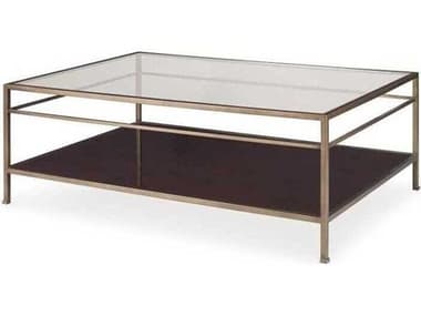 Century Furniture Details Occasional Rectangular Glass London Brown Coffee Table CNTCSA4024