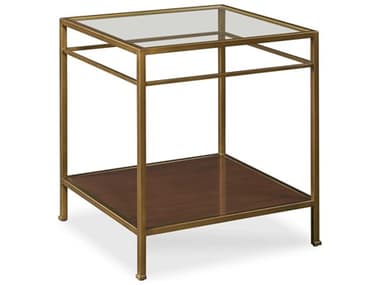 Century Furniture Details Occasional 24" Square Glass London Brown End Table CNTCSA4025