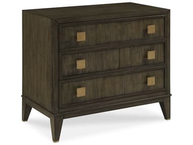 Century Furniture Curate 36" Wide 3-Drawers Brown Bamboo Wood Nightstand CNTCT1008MK