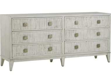 Century Furniture Curate Carlyle 78" Wide 6-Drawers White Bamboo Wood Double Dresser CNTCT1020PN