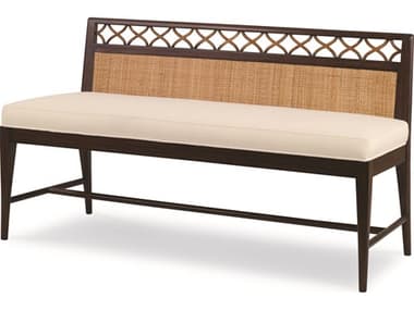 Century Furniture Curate 54" Flax Black Fabric Upholstered Accent Bench CNTCT2020SDFL