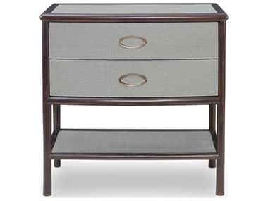 Century Furniture Curate 2-Drawers Gray Mahogany Wood Nightstand CNTCT3006DG