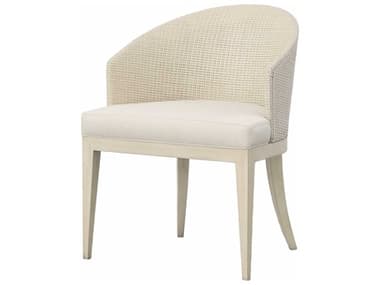 Century Furniture Curate Mahogany Wood White Fabric Upholstered Side Dining Chair CNTCT4004PNFL