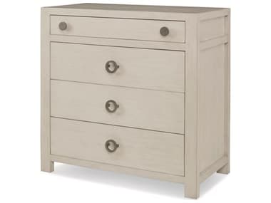 Century Furniture Curate 36" Wide 4-Drawers Peninsula White Mahogany Wood Accent Chest CNTCT4024PN