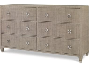Century Furniture Curate 66" Wide 6-Drawers Gray Mahogany Wood Double Dresser CNTCT5021FG