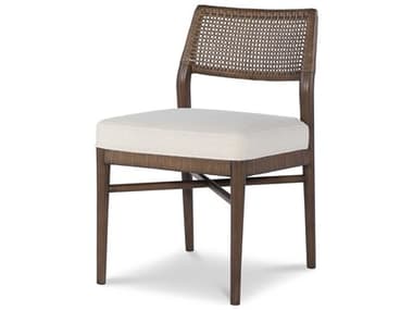 Century Furniture Curate Caribe Mahogany Wood Brown Upholstered Armless Dining Chair CNTCT6119S