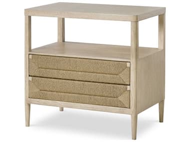 Century Furniture Curate Palmetto 2-Drawers Natural Mindi Wood Nightstand CNTCT6122