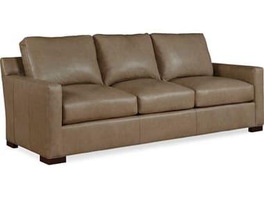 Century Furniture Reynolds 93" Brown Leather Upholstered Sofa CNTLR76002V1