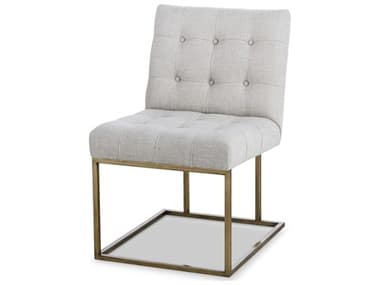 Century Furniture Monarch Tufted Gold Fabric Upholstered Side Dining Chair CNTMN5379S