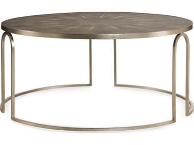 Century Furniture Monarch 40" Round Faux Leather Coffee Table CNTMN5518