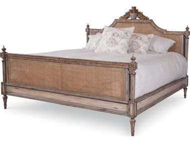Century Furniture Monarch Green Acacia Wood King Panel Bed CNTMN5705K