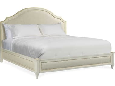 Century Furniture Monarch White Poplar Wood Upholstered King Platform Bed CNTMN5709K