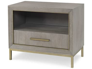 Century Furniture Monarch 34" Wide 1-Drawer Gray Oak Wood Nightstand CNTMN5755