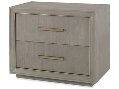 Century Furniture Monarch 34&quot; Wide 2-Drawers Gray Oak Wood Nightstand CNTMN5756