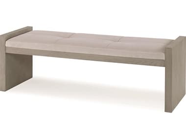 Century Furniture Monarch 54" Gray Fabric Upholstered Accent Bench CNTMN5758