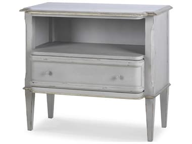 Century Furniture Monarch 34" Wide 1-Drawer Gray Acacia Wood Nightstand CNTMN5771