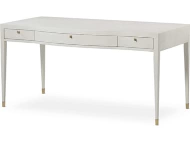 Century Furniture Monarch 60&quot; Ivory Faux Shagreen White Poplar Wood Writing Desk CNTMN5787