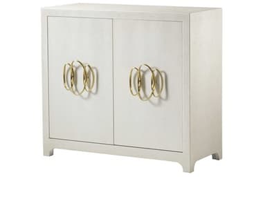 Century Furniture Monarch 42" Wide Ivory Faux Shagreen White Poplar Wood Accent Chest CNTMN5789