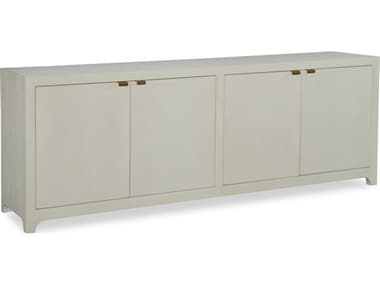 Century Furniture Monarch 88'' Poplar Wood Ivory Faux Shagreen With Satin Brass Credenza Sideboard CNTMN5801